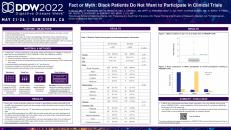  ePoster FACT OR MYTH: BLACK PATIENTS DO NOT WANT TO PARTICIPATE IN CLINICAL TRIALS